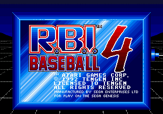 R.B.I. Baseball 4 (USA) Title Screen